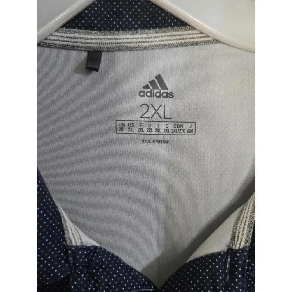 Adidas Men's Navy Blue Polo Shirt Size 2XL